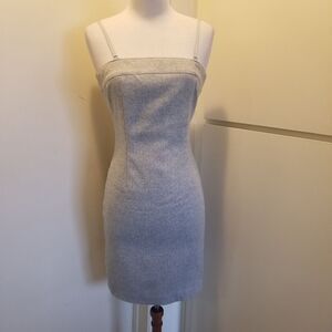 Bodycon Wool Dress with Adjustable Spaghetti Straps